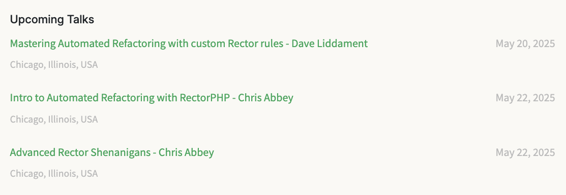 screen shot of get rector dot com